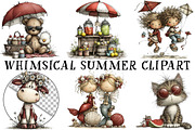 Whimsical Summer Clipart, an Illustration by OK Design (Thumbnail 2 of 6)