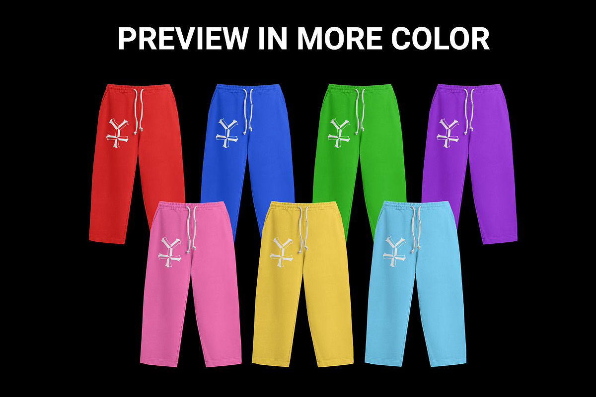 loose sweatpants mockup, a Bottom Mockup by yalanois (Photo 3 of 5)