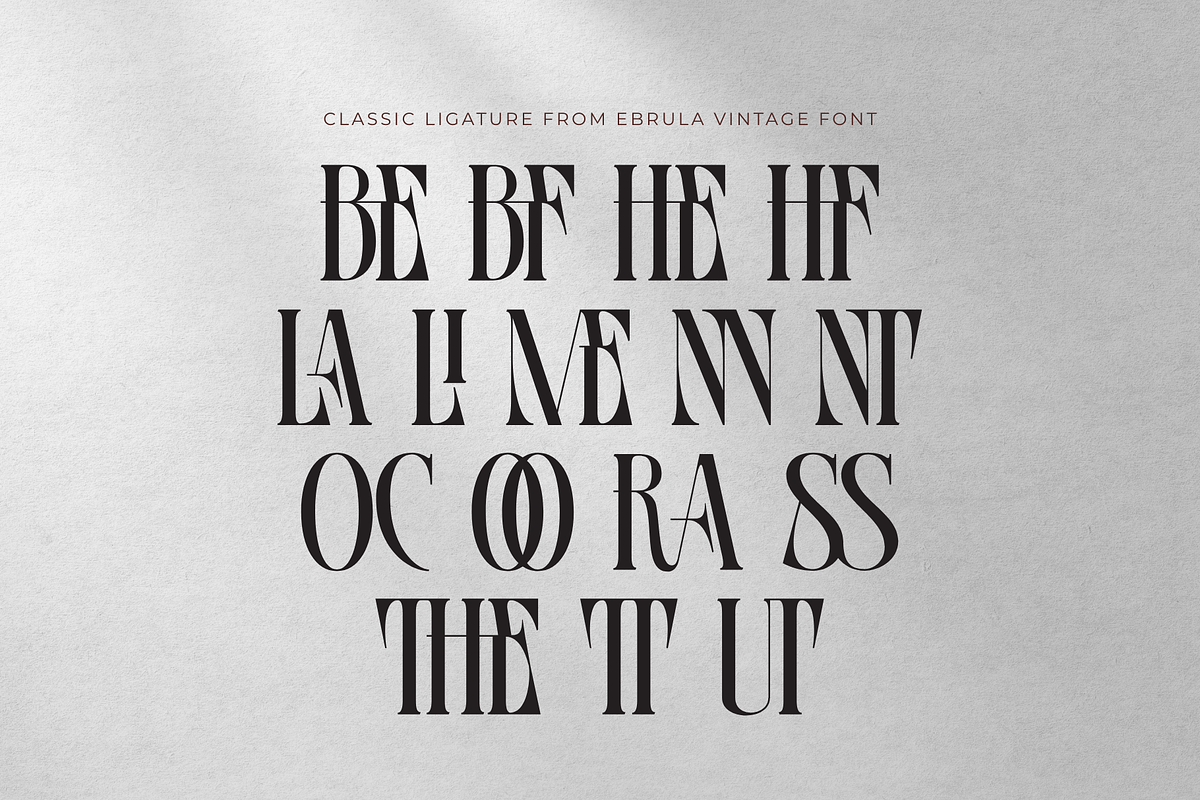 Ebrula Vintage - Classic Serif Font, a Serif Font by Nirmana Visual (Photo 4 of 9)