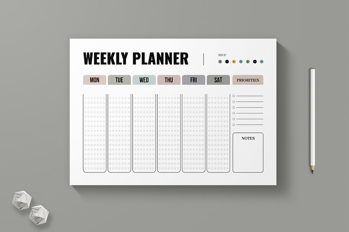 Modern Weekly Landscape Planner
