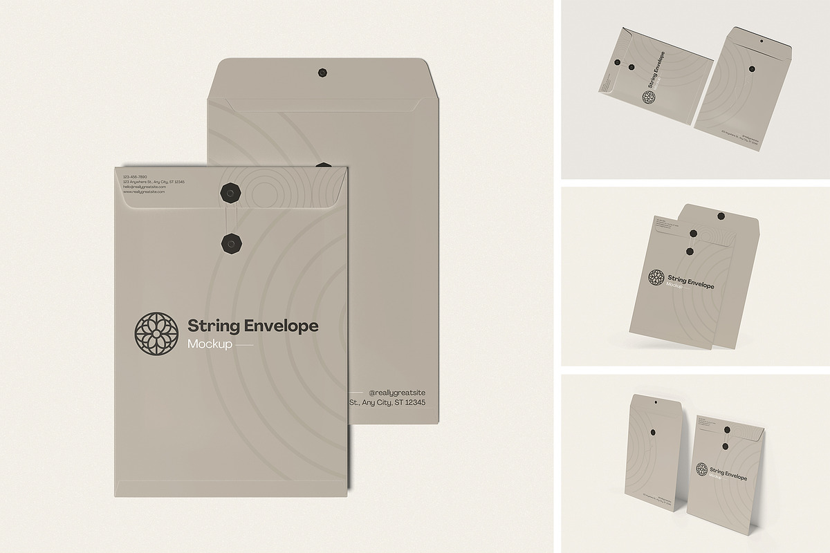 String Envelope mockup, an Advertising Mockup by xavier_studio