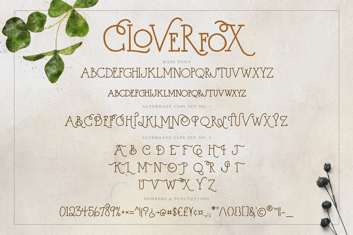 CloverFox Display Font preview 5