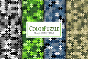 Vector jigsaw puzzle mozaic camo set, a Pattern Graphic by ArchonDigitalShop (Thumbnail 5 of 9)