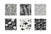 Underwater Seamless Patterns Bundle, a Pattern Graphic by Curly_Pat (Thumbnail 6 of 15)