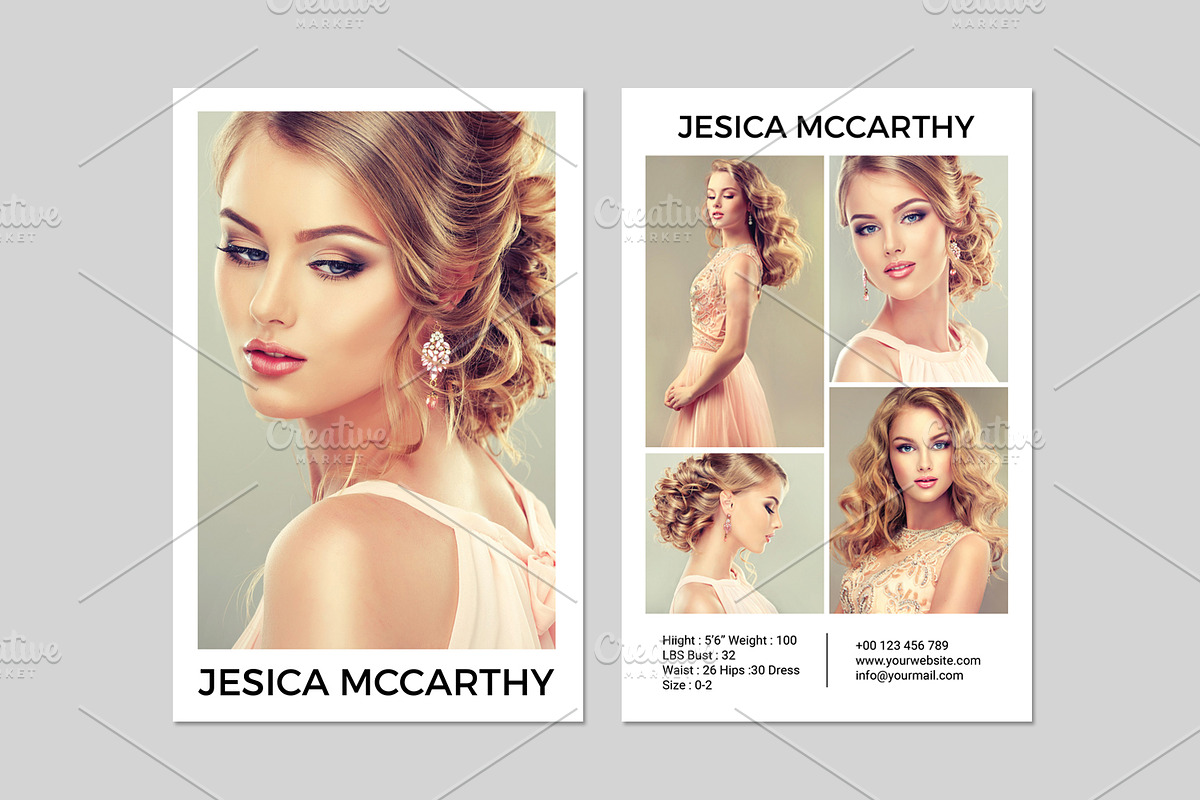 Modeling Comp Card Template-V451, a Flyer Template by Template Shop (Photo 2 of 2)