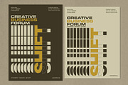 Stacked Typography Poster Set, a Poster Template by Black Cat Studio (Thumbnail 3 of 4)