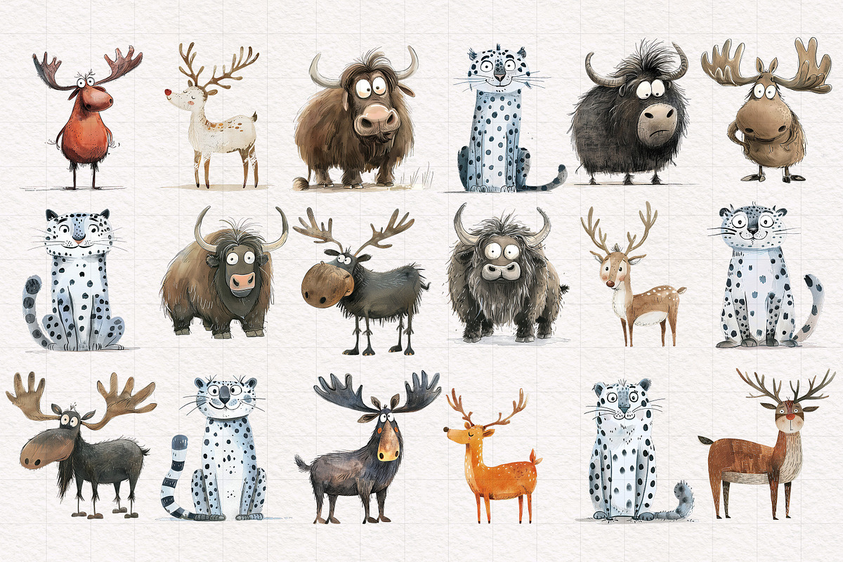 Quirky Animals Mega Bundle, an Animal Illustration by PaintPixelCo (Photo 11 of 15)