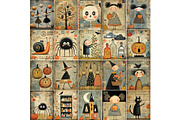 Halloween Ephemera Vintage Autumn, a Seasonal Illustration by Nicole Branger Art (Thumbnail 6 of 12)