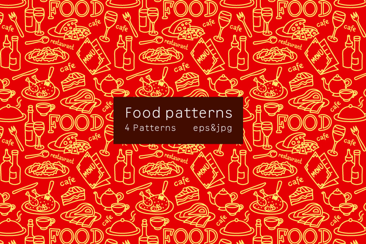 Food seamless patterns, a Pattern Graphic by Oleg Tokarev Art (Photo 4 of 5)