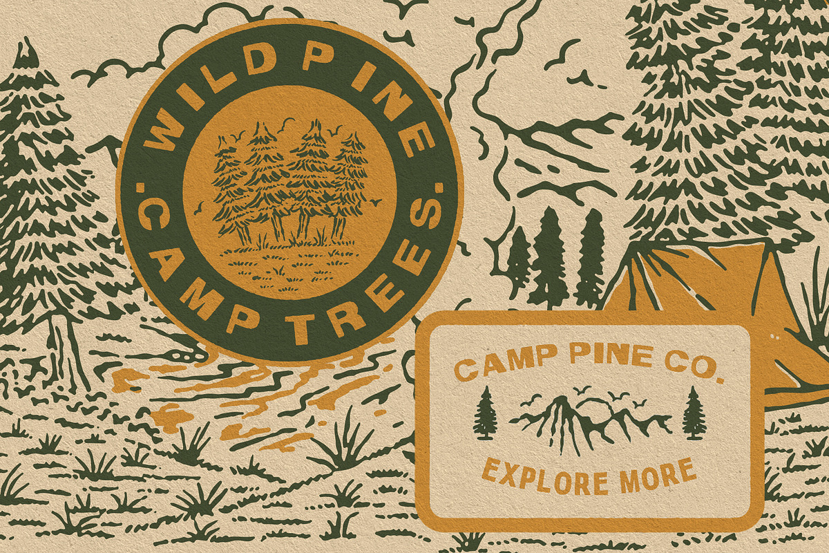Vintage Hand Drawn Outdoor Adventure, an Object Illustration by Southerntown (Photo 2 of 7)