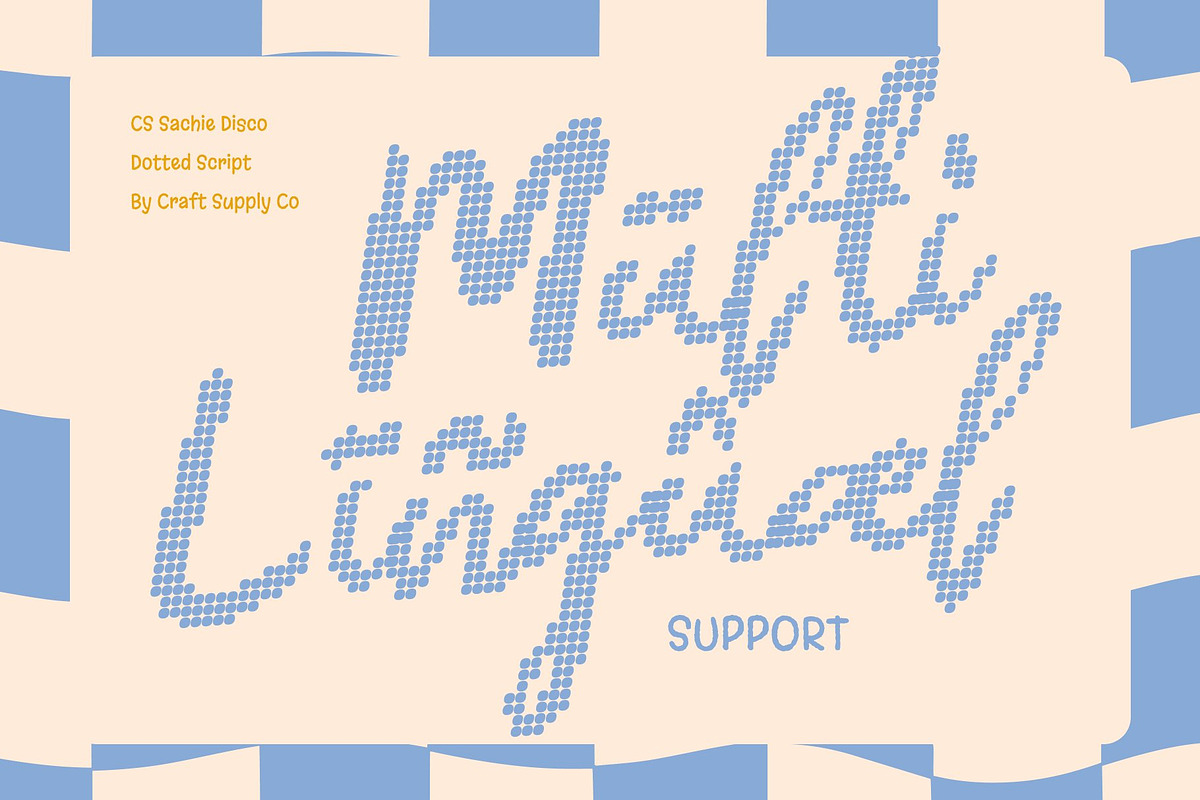 CS Sachie Disco, a Script Font by Craft Supply Co. (Photo 7 of 8)