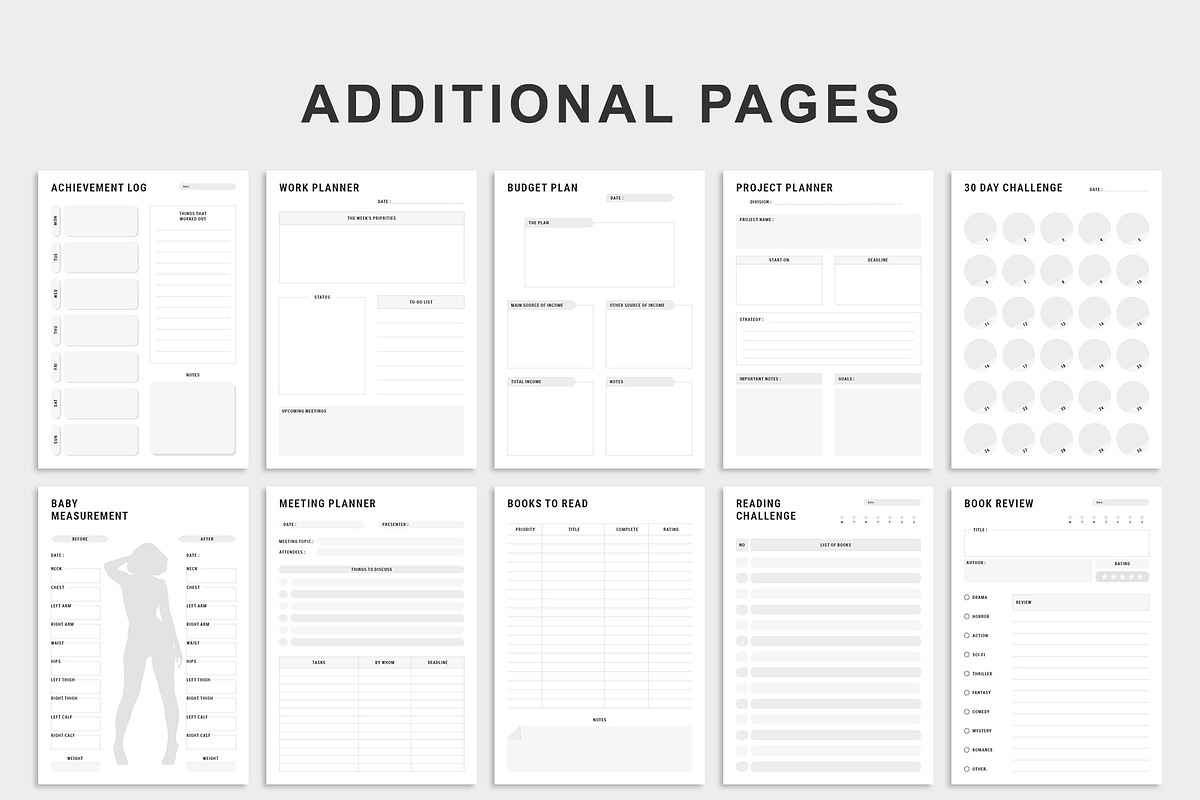 Ultimate InDesign Planner Bundle Pack