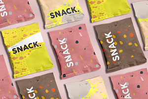 Snack Pouch Packaging Mockup