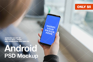Android Galaxy S8 PSD Mockup