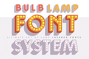 Layered font set 3D Bulb lamp, a Sans Serif Font by popskraft (Thumbnail 1 of 16)