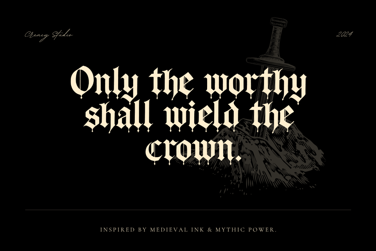 Grimoire Noire – Gothic Blackletter, a Blackletter Font by Creacy Studio (Photo 4 of 8)