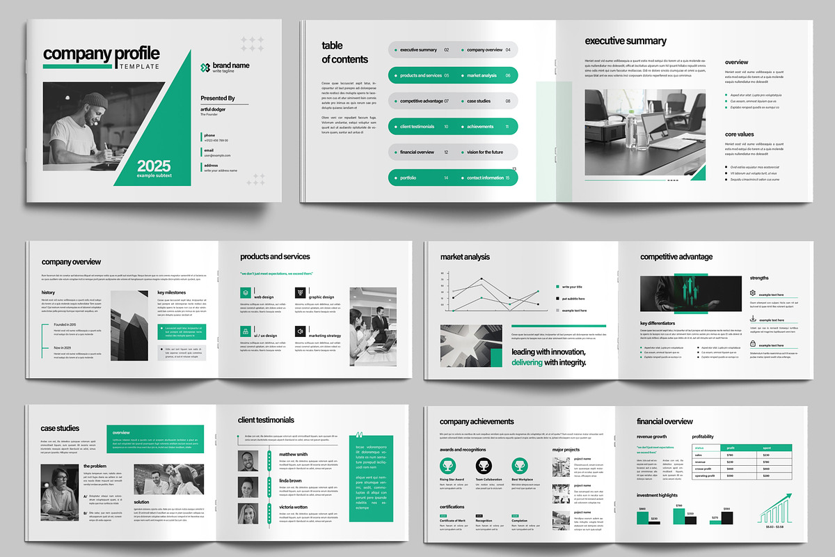 Company Profile Template Layout