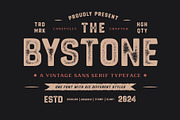 Bystone - Vintage Display Sans Serif, a Sans Serif Font by Illustraly Design (Thumbnail 1 of 7)