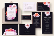 Stylish Dark Floral Wedding Suite, an Invitation Template by Knotted Design (Thumbnail 1 of 4)