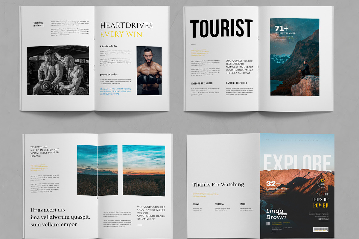 Travel Magazine Template preview 3