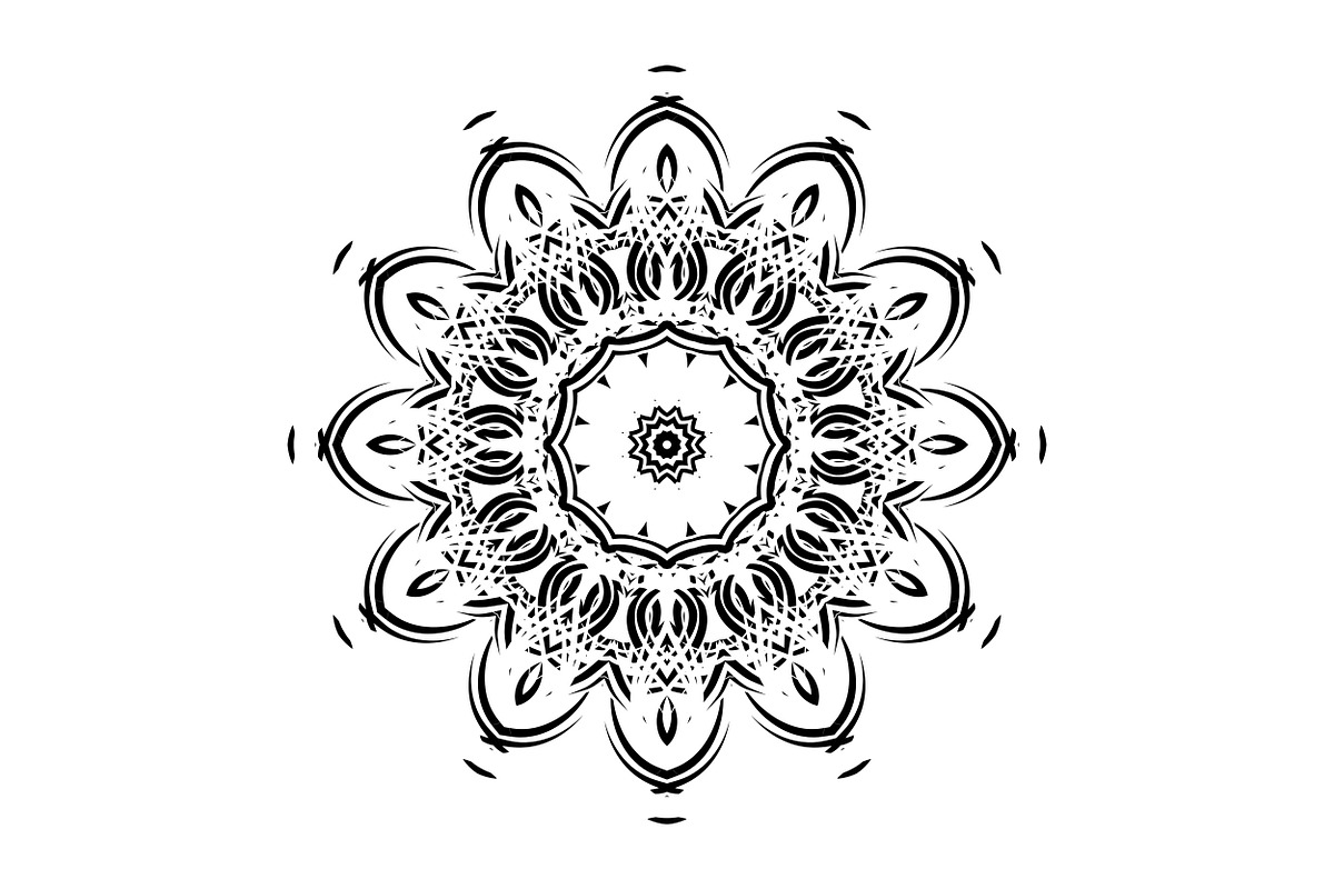 Black White Mandala Illustration Set, a Decorative Illustration by NJ Himel (Photo 71 of 101)