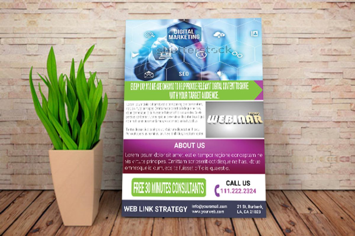 Digital Marketing Flyer, a Flyer Template by PenciGraphics (Photo 1 of 3)