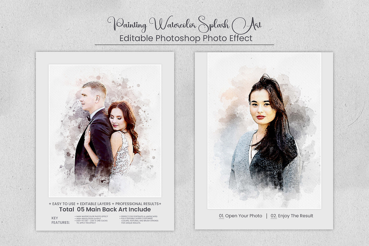 Painting Watercolor Splash Art, an Action Add-On by MRI STUDIO (Photo 1 of 21)
