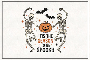 Skeleton Dance Halloween Sublimation, an Object Illustration by CraftArtStudio