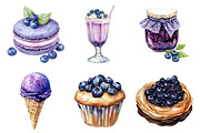 Summer Blueberry Sweet Clipart PNG, an Illustration by designhome (Thumbnail 3 of 5)
