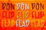 Don Flip Flap - fun inline font trio, a Font by Little Type Factory (Thumbnail 10 of 10)