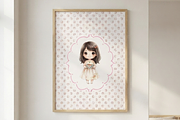 Set of 6 Whimsical girls Wall Decor, a Decorative Illustration by Pink_bloom (Thumbnail 2 of 10)