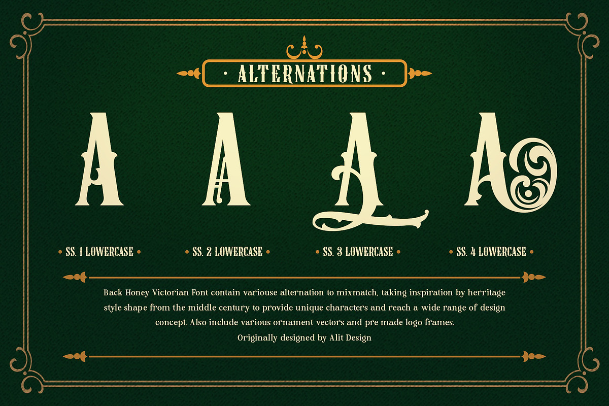 Back Honey Victorian Font, a Serif Font by alit design (Photo 12 of 17)