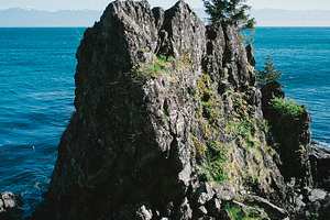 Coastal rocks stock photograph