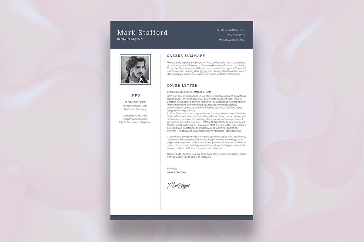 Resume Template, a Resume Template by DesignDevisers (Photo 4 of 10)