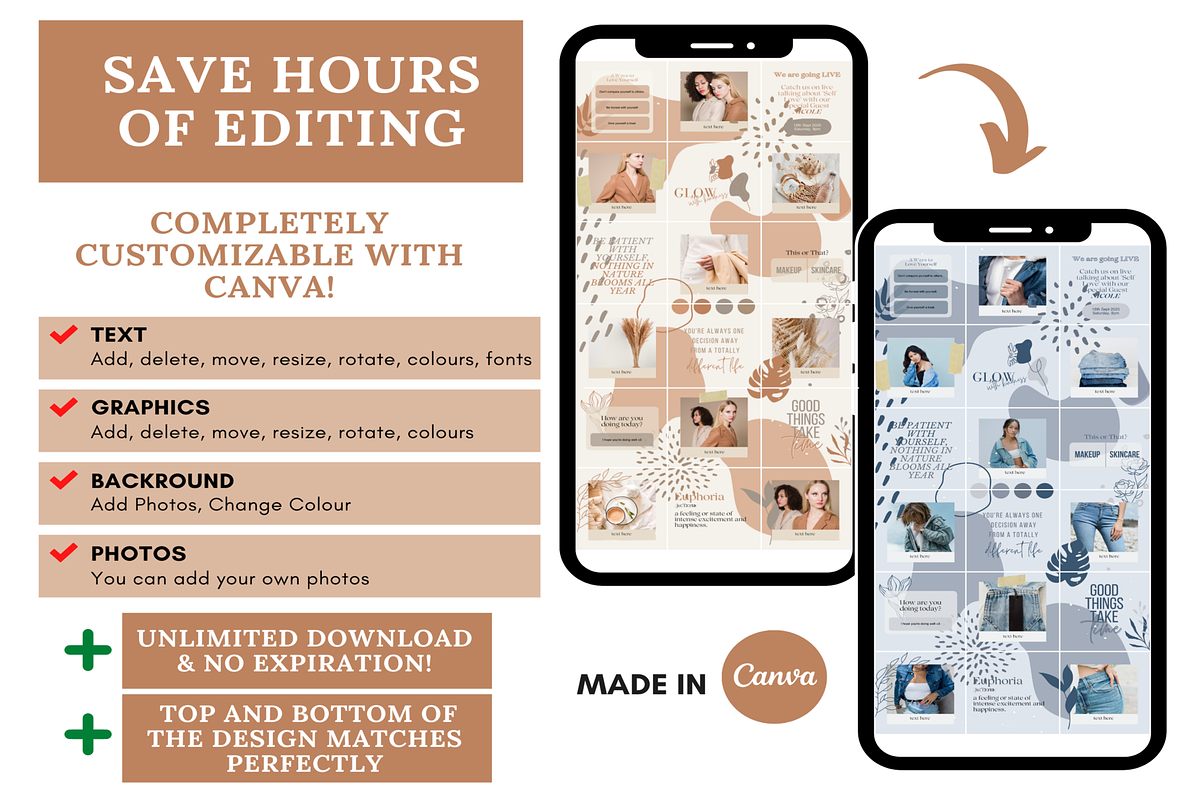 Orange Instagram Puzzle Template, a Social Media Template by LushBury (Photo 4 of 5)