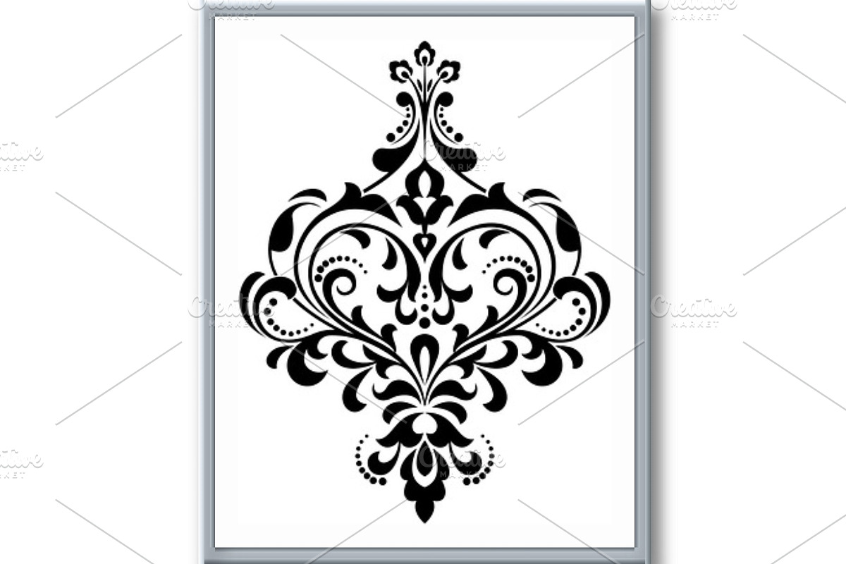 Damask graphic ornament. Floral, a Decorative Illustration by RODINA (Photo 2 of 3)