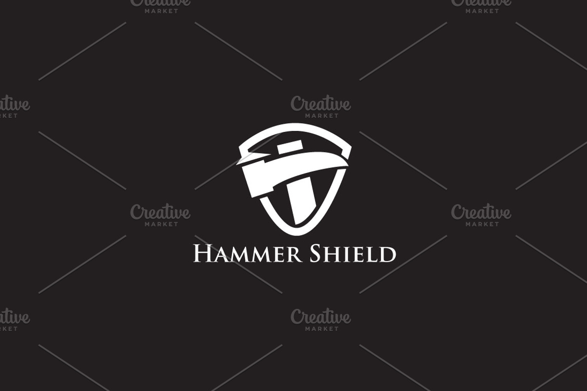 Hammer Shield Logo, a Branding & Logo Template by Sahade Studio (Photo 3 of 3)