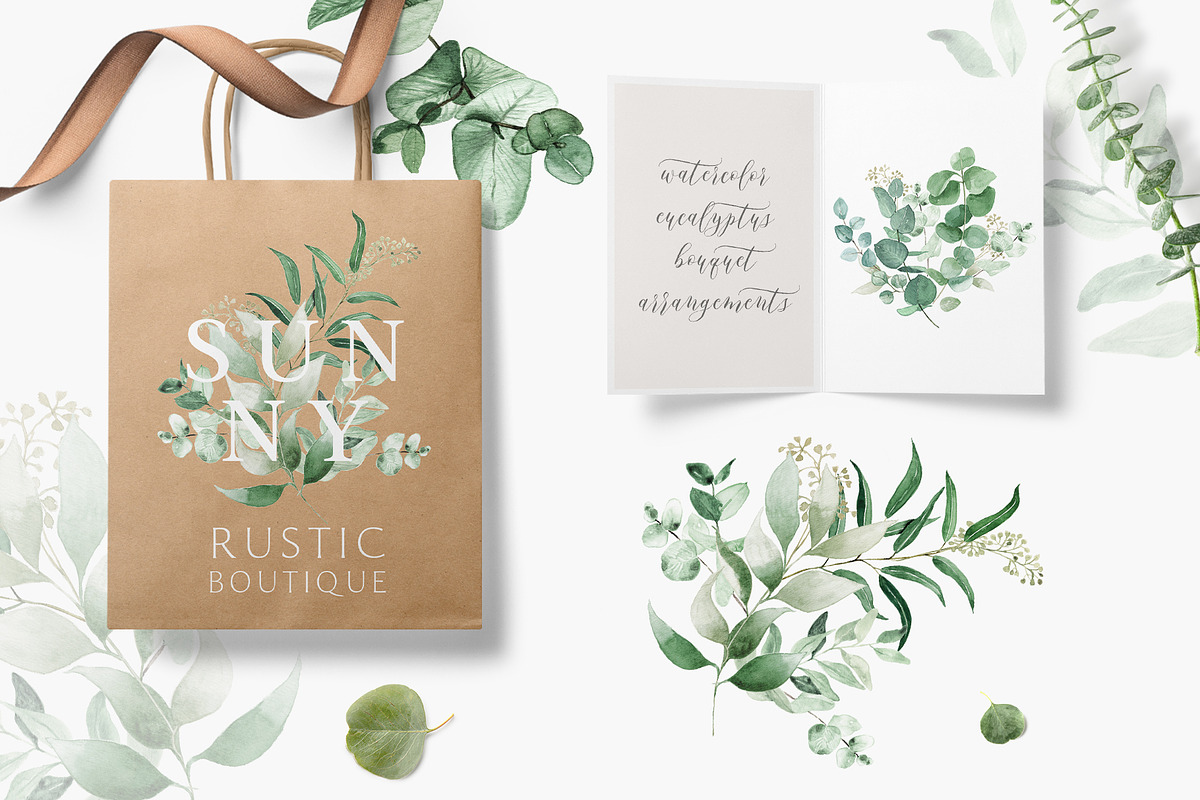 Scent of Eucalyptus - Graphic Set, an Illustration by studioequinox (Photo 4 of 21)