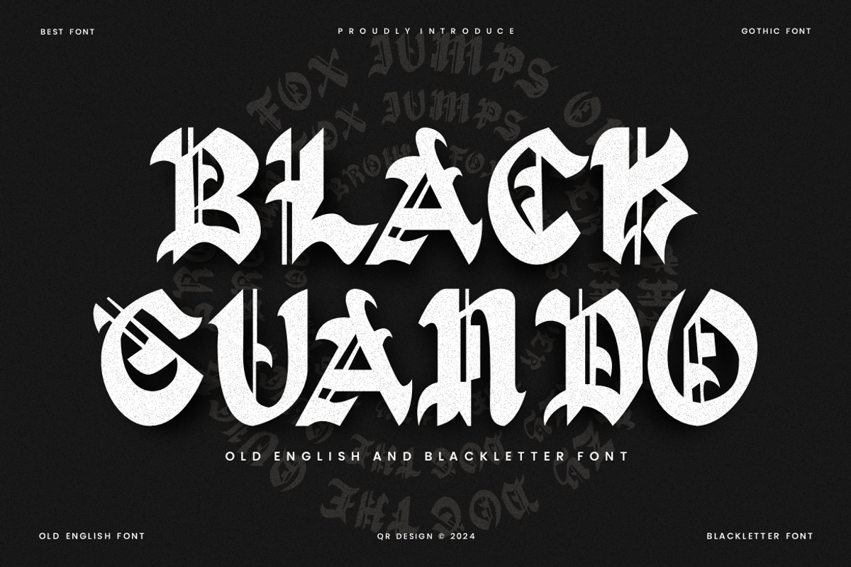 Black Guando - Old English Font, a Blackletter Font by QR Design Studio (Photo 1 of 6)
