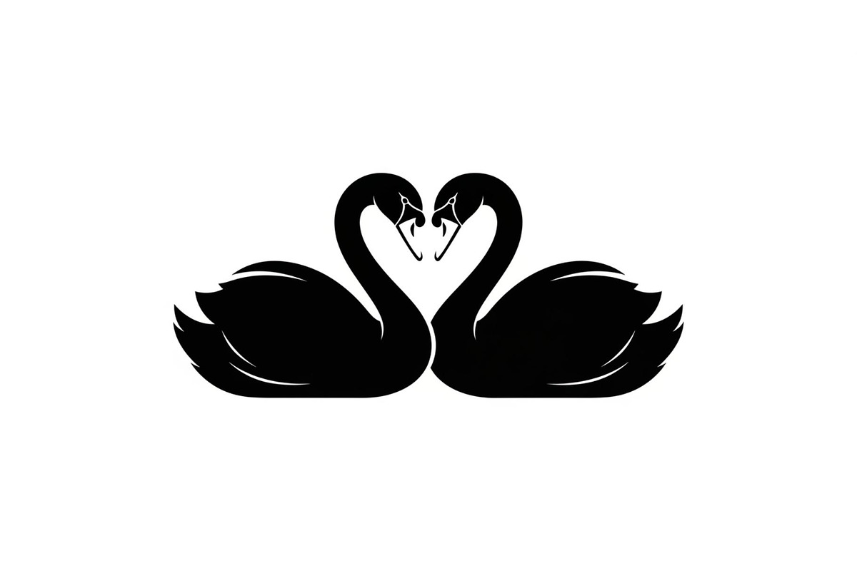 Swan Love Silhouette SVG Bundle, an Illustration by Designs_River (Photo 8 of 31)