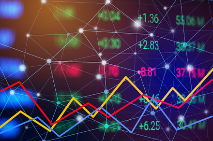 Stock market chart with line graph. Trend chart of bullish and b, a Business Photo by Ministocker