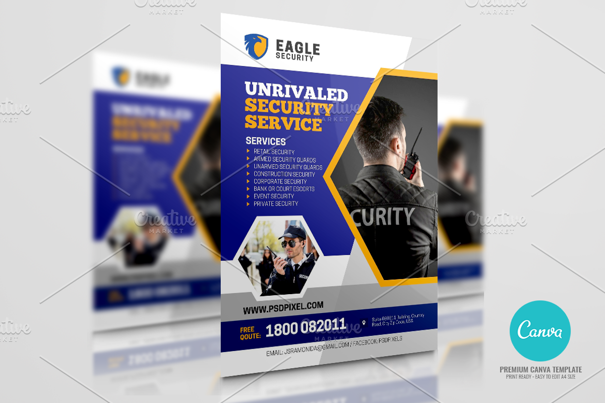 Security Experts Canva Flyer, a Flyer Template by PSDPixel (Photo 4 of 4)