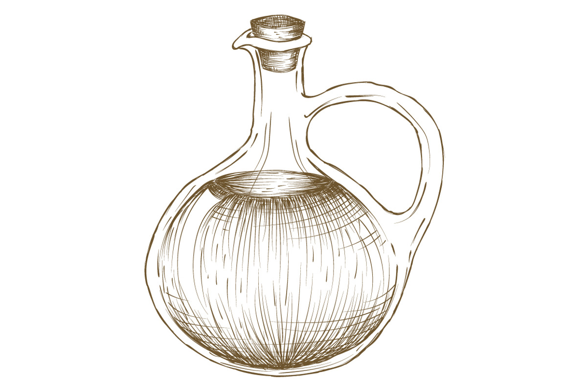 Olive oil hand drawn design elements, a Food Illustration by Tierre3012 (Photo 4 of 4)