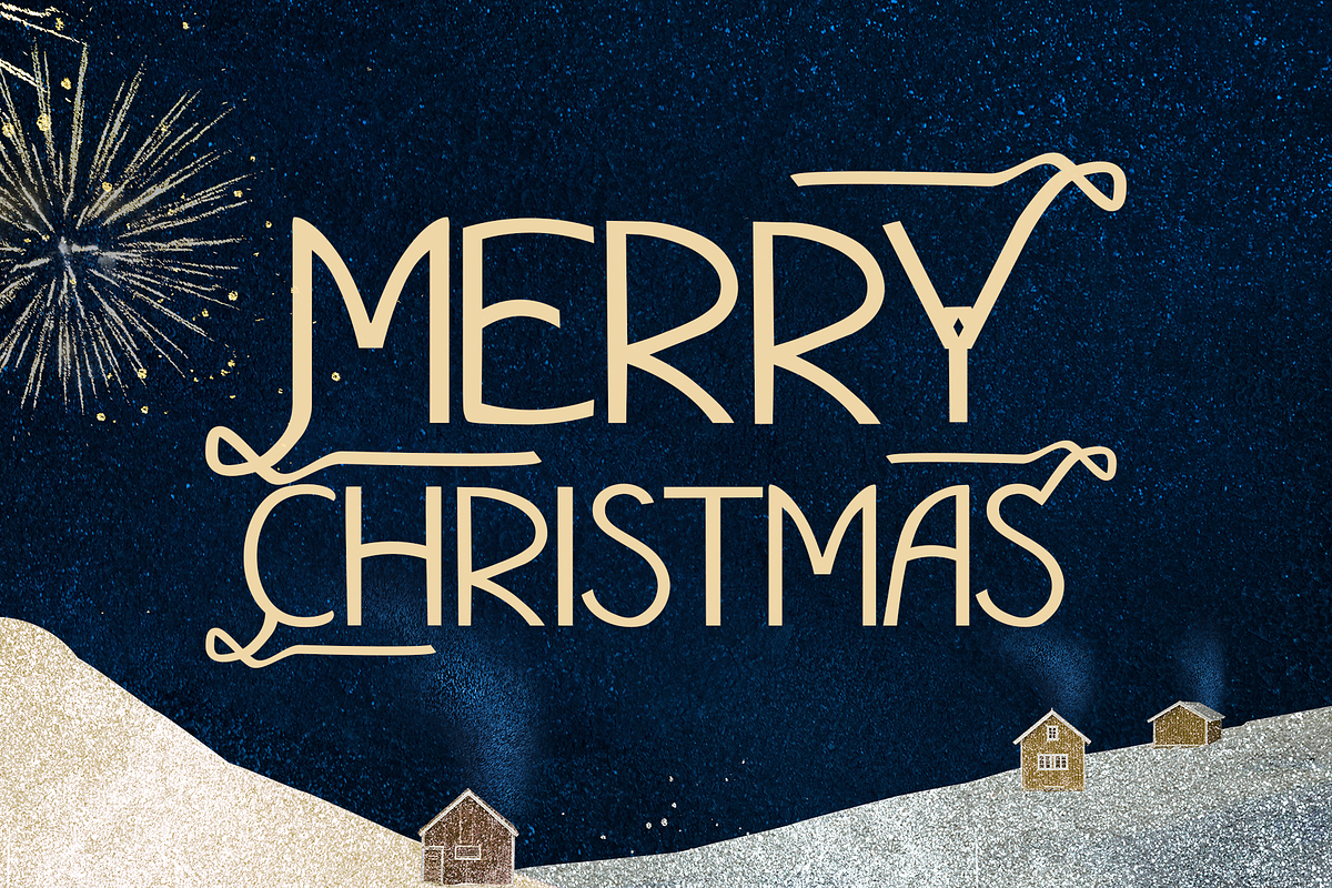 Bright Night Xmas Holiday Display, a Font by Cloverons (Photo 2 of 13)