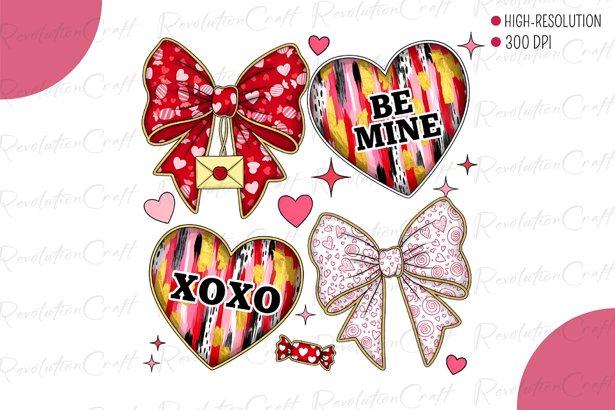 Coquette Valentine Heart Bow PNG, an Illustration by OK Design (Photo 1 of 4)