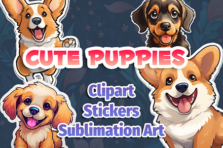 Cute Puppies Clipart
