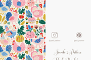 Whimsical Chickens Seamless Pattern, a Pattern Graphic by Pati Charm Studio (Thumbnail 5 of 6)