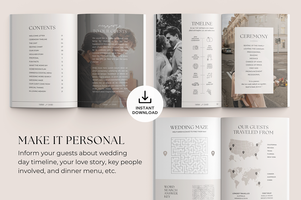 Wedding Day Magazine Template, a Magazine Template by ShopRShop (Photo 4 of 9)