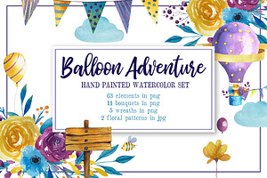 Balloon Adventure Watercolor Set