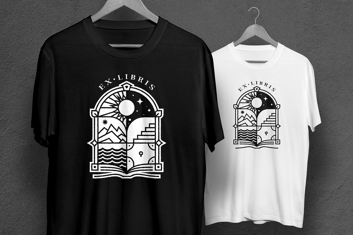 Ex Libris Bookplate Window Vector, an Education Illustration by Tovarkovdesign (Photo 5 of 5)